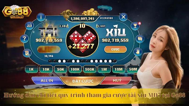Hướng dẫn chi tiết quy trình tham gia cược tài xỉu MD5 tại Go88
